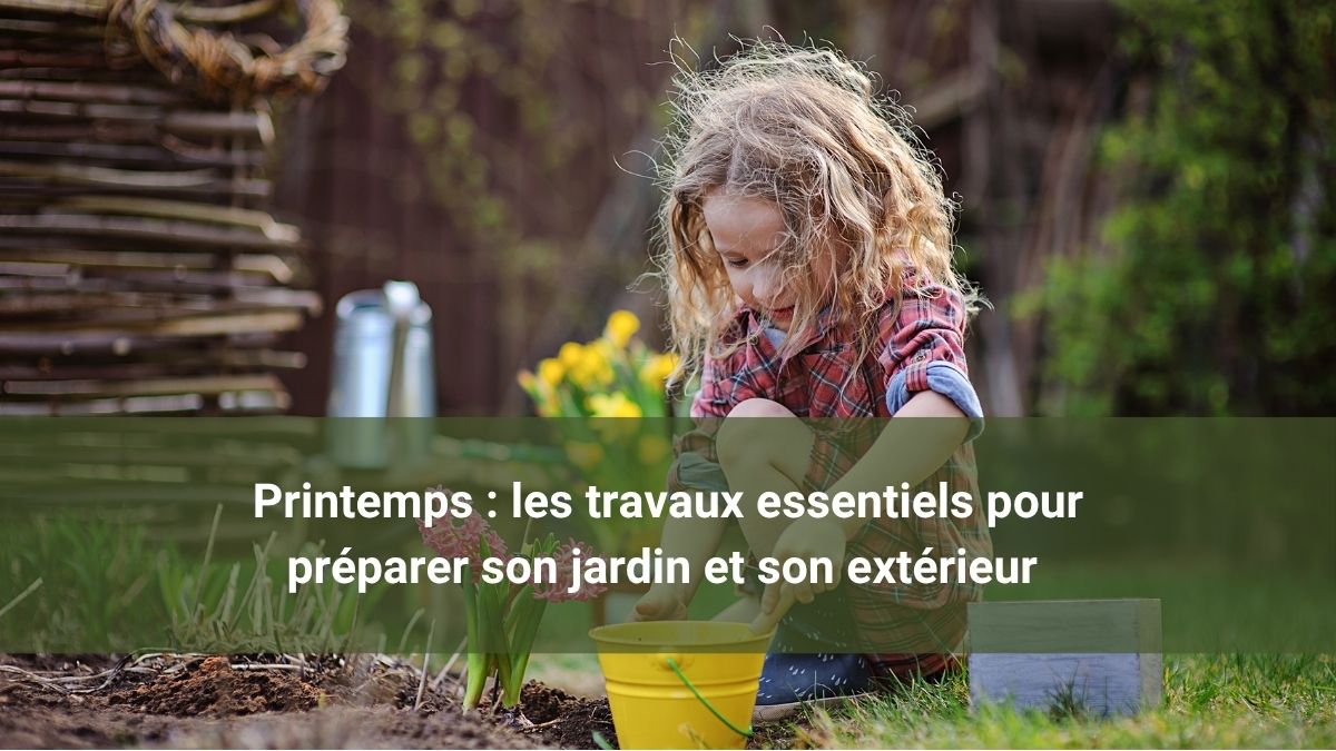 Travaux de préparation du jardin pour le printemps avec taille et nettoyage